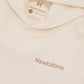 Beige Hoodie with 'Hawkstone' branding. 