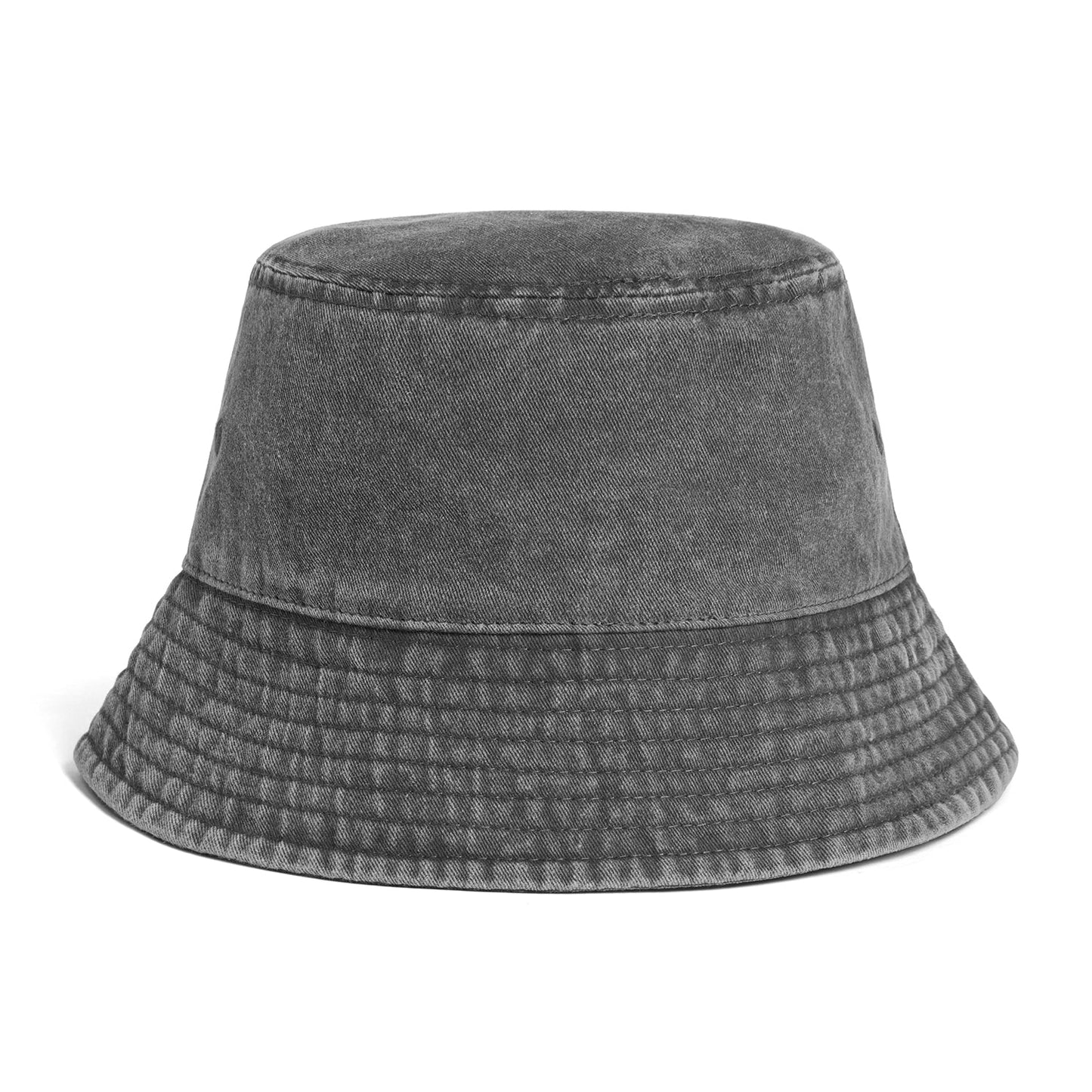 Gray bucket hat on a white background 